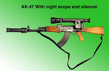 Russian AK-74 With silencer and night scope